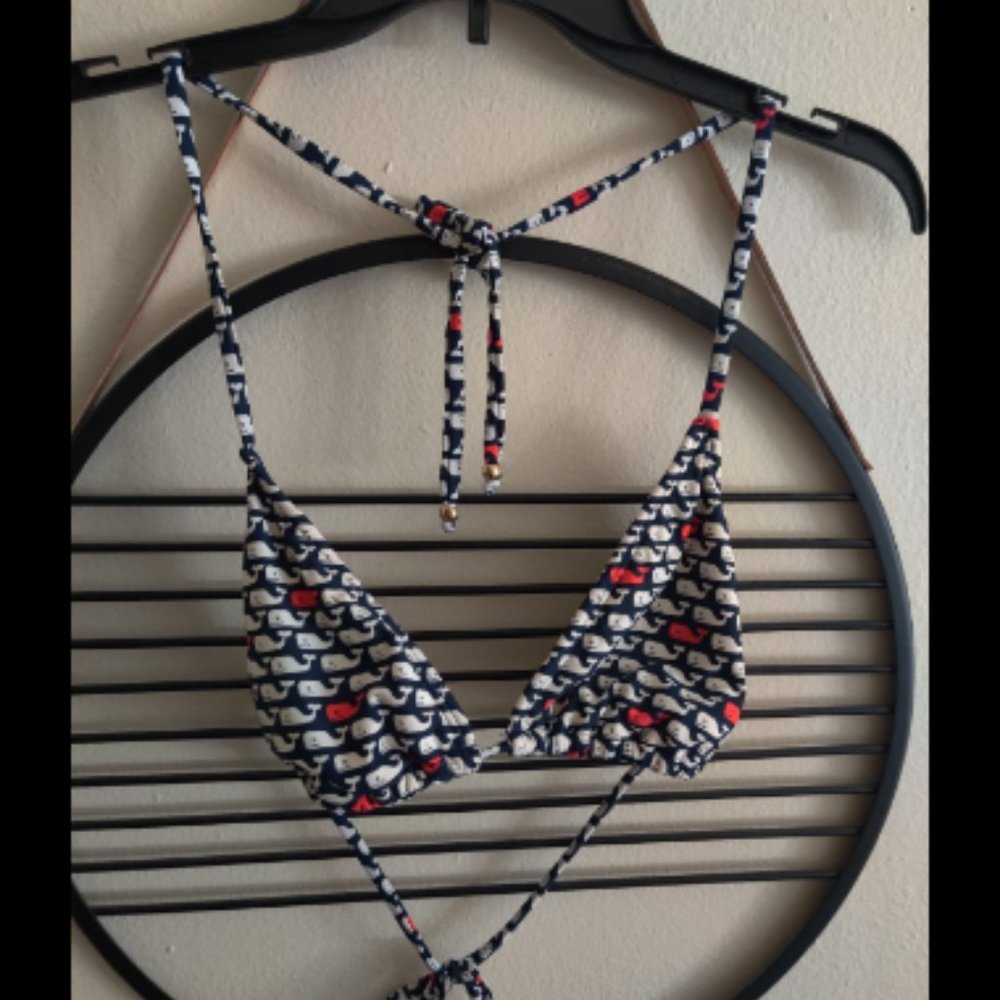 Vineyard Vines Whale Bikini Top L